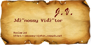 Jánossy Viátor névjegykártya